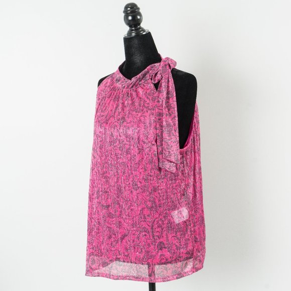 NWT INC METALLIC TIENECK HALTER TOP  XL - Picture 4 of 6